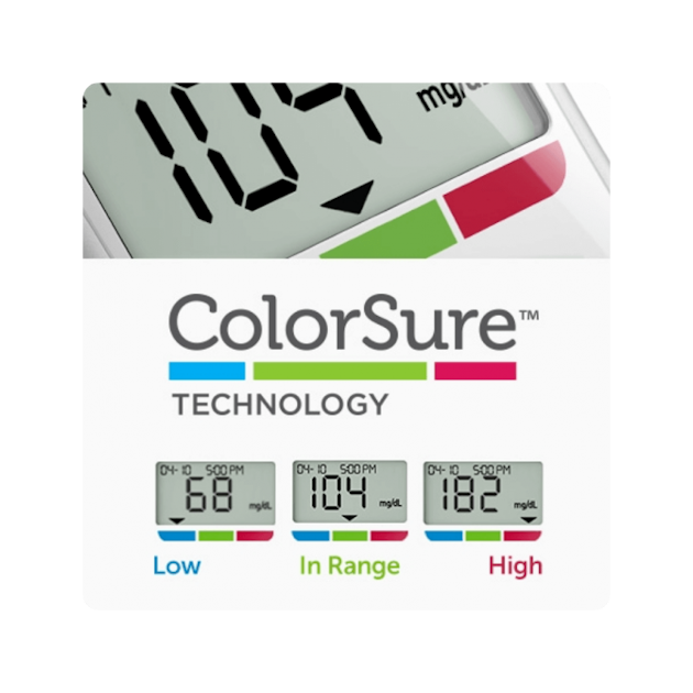 OneTouch Verio Flex® meter with ColorSure™ Technology